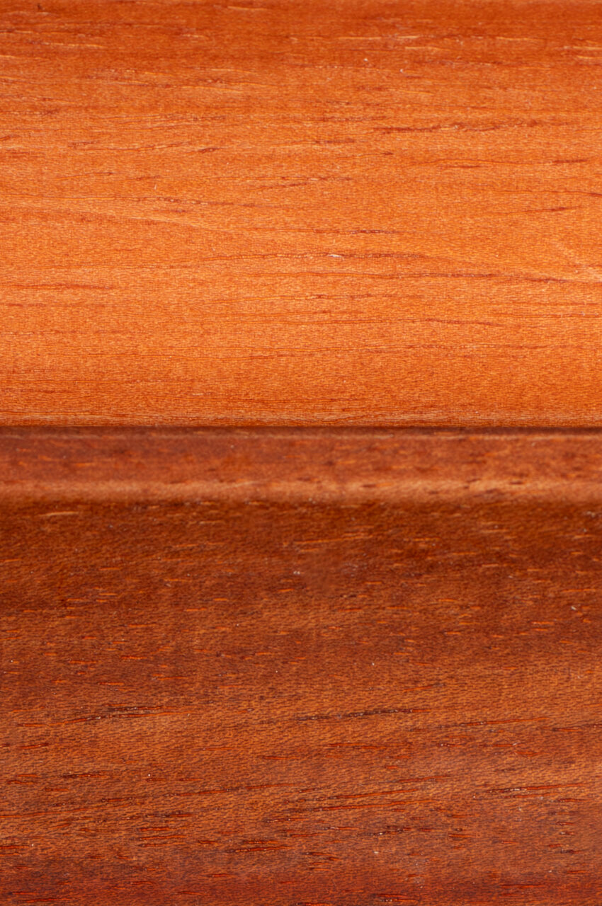 Wooden frame painted with a natural-effect stain