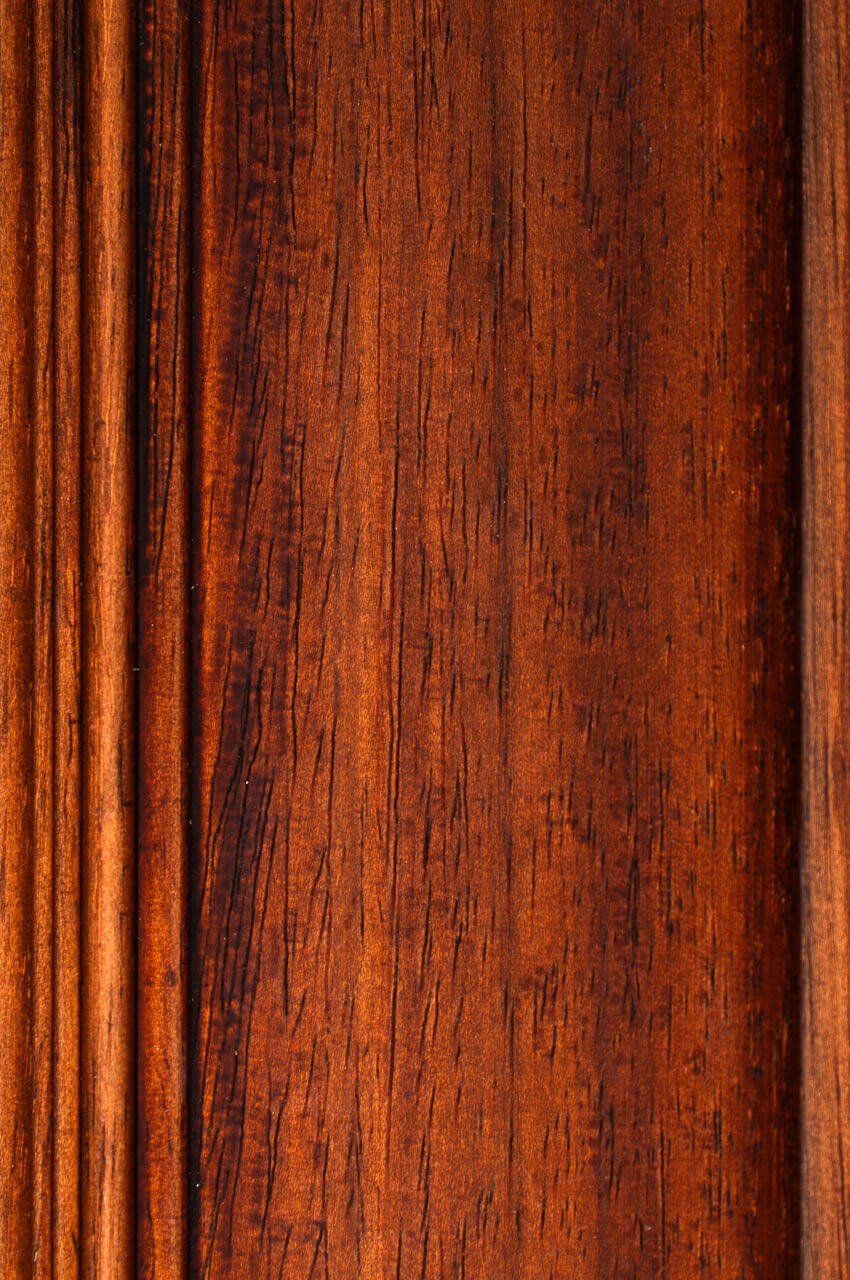 Wooden frame painted with a clear finish