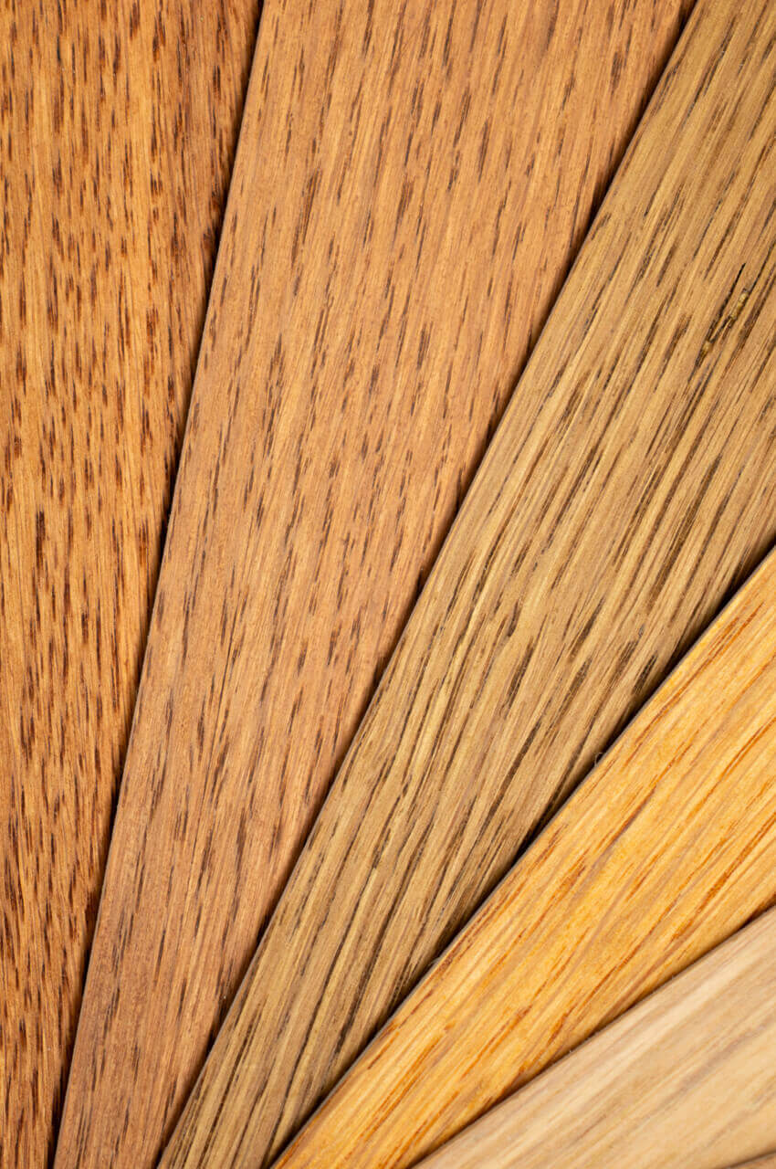 Colored wooden boards
