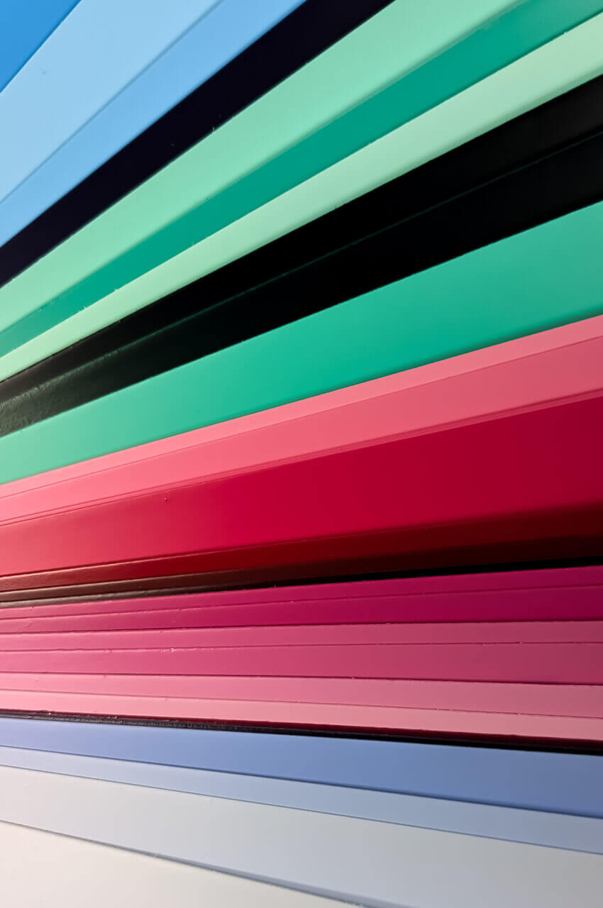 Colored Finish Samples for Frames