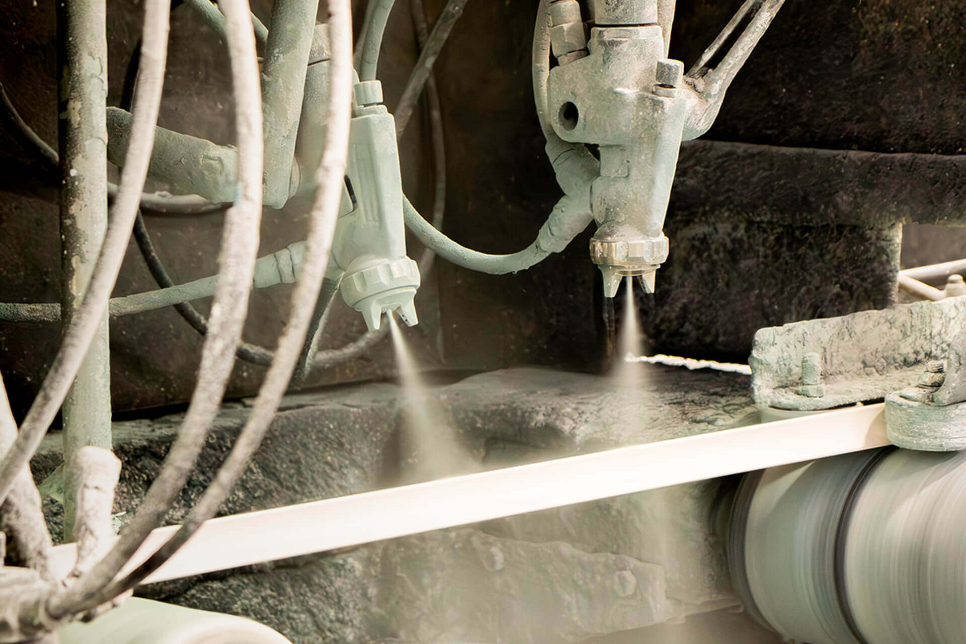 Painting process of a window frame