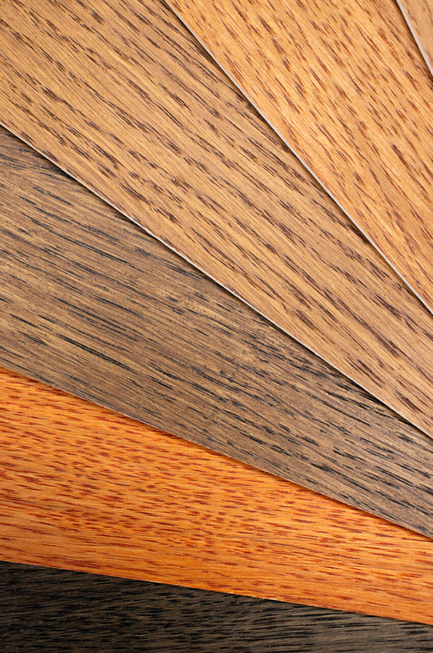 Parquet painted in different colors