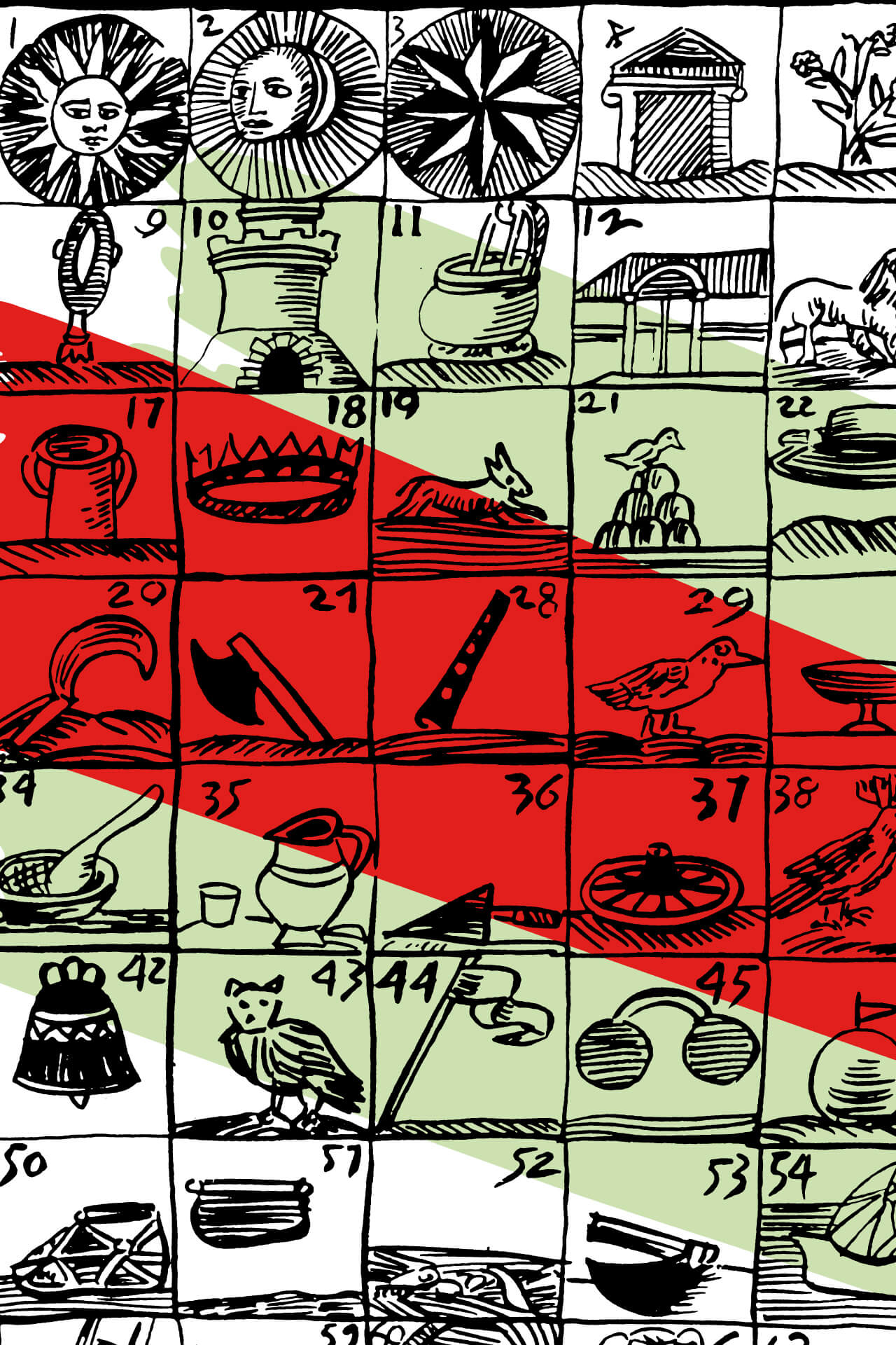 Tabella contenente svariati disegni