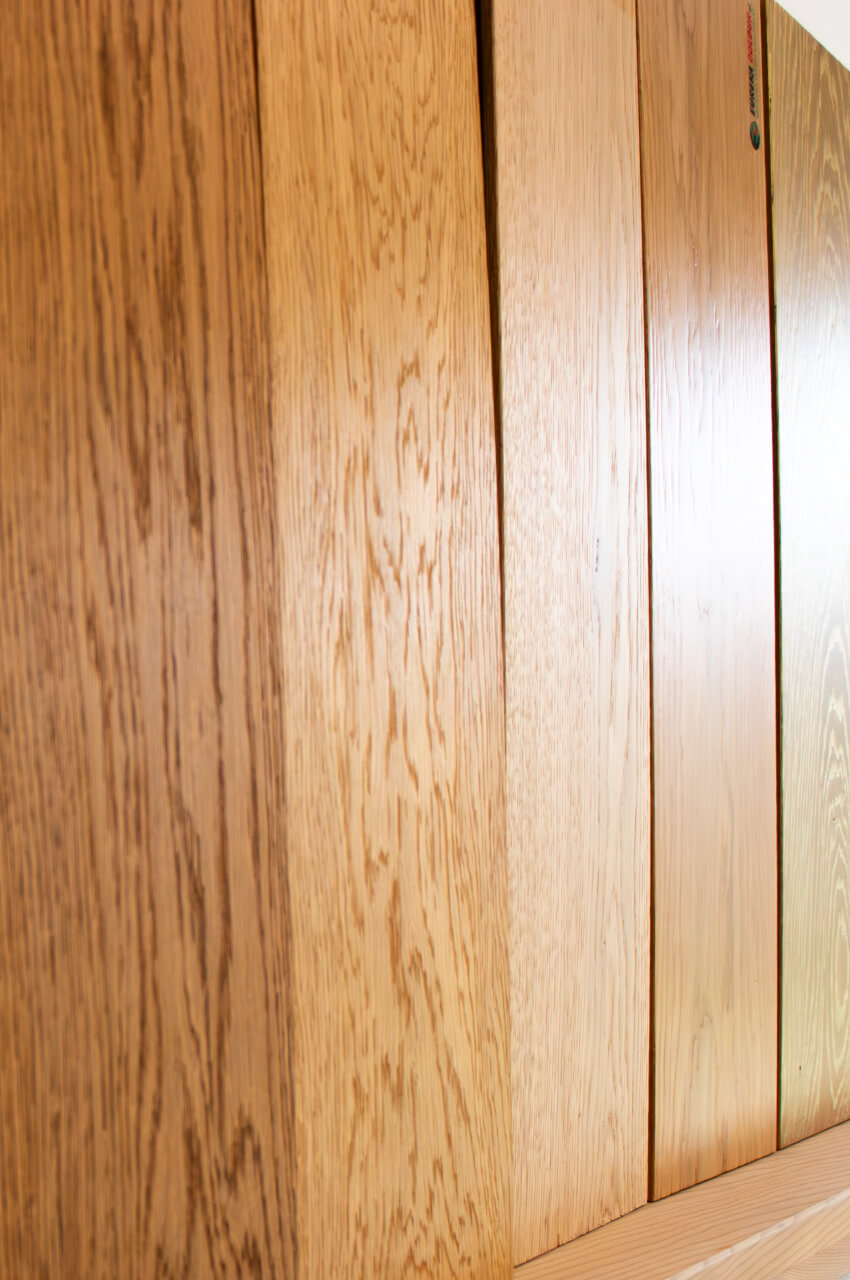 Parquet boards coated with various solvent-based finishes