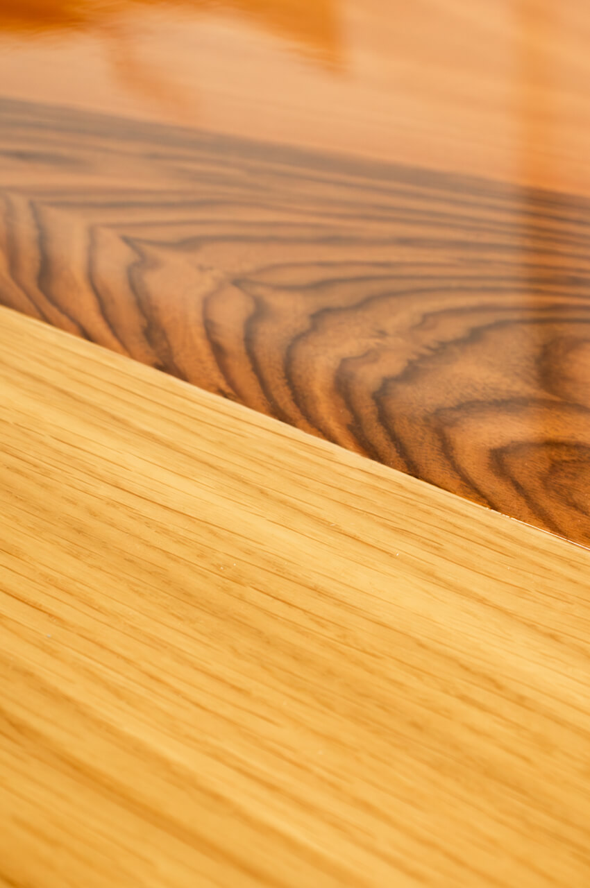 Wooden board coated with paint for window frames